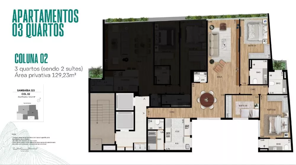 Apartamento, 3 quartos, 129 m² - Foto 9
