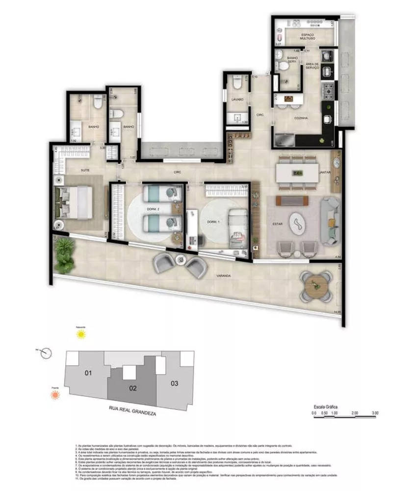 Apartamento, 3 quartos, 137 m² - Foto 1