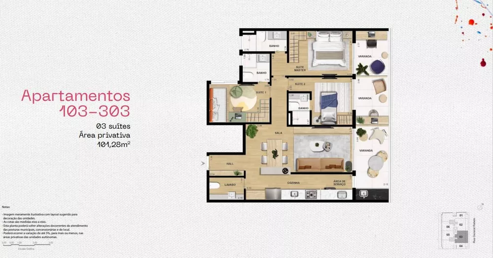 Apartamento, 3 quartos, 116 m² - Foto 3