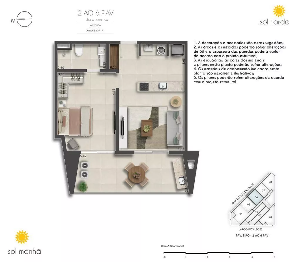 Flat/Apart Hotel, 1 quarto, 48 m² - Foto 43