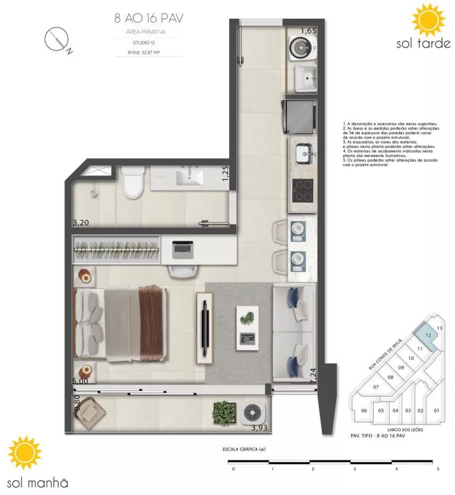 Flat/Apart Hotel, 1 quarto, 48 m² - Foto 7