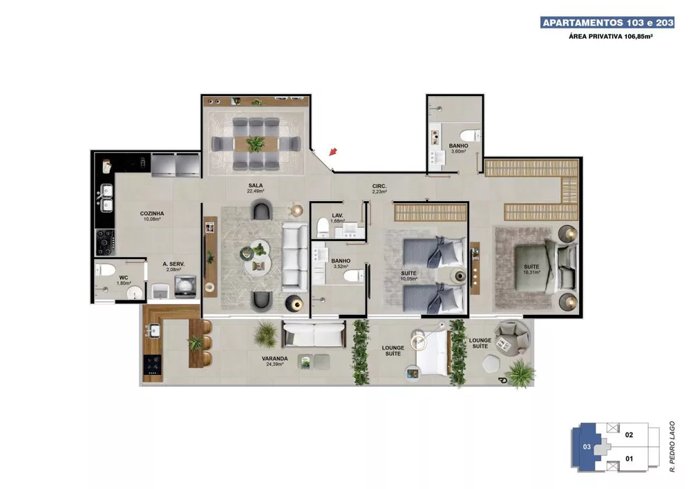 Cobertura, 3 quartos, 173 m² - Foto 5