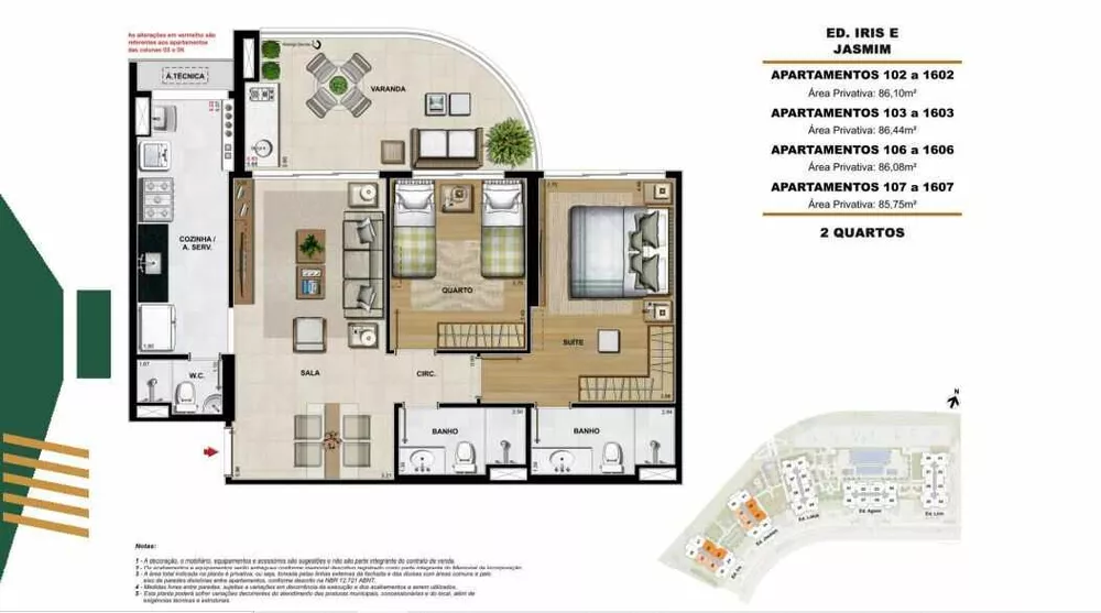 Apartamento, 2 quartos, 88 m² - Foto 11