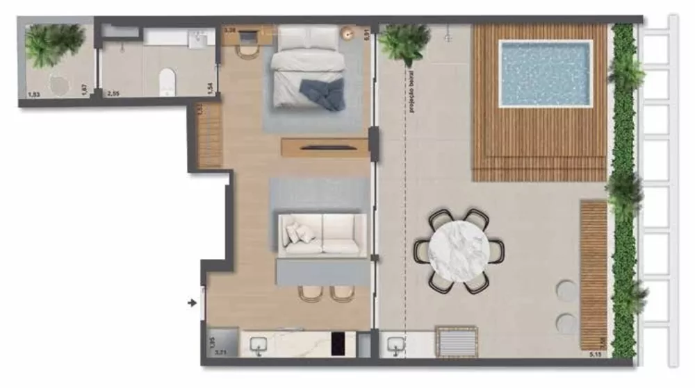 Apartamento, 1 quarto, 38 m² - Foto 14