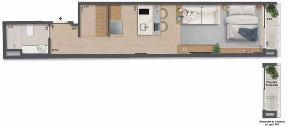 Apartamento, 1 quarto, 38 m² - Foto 26