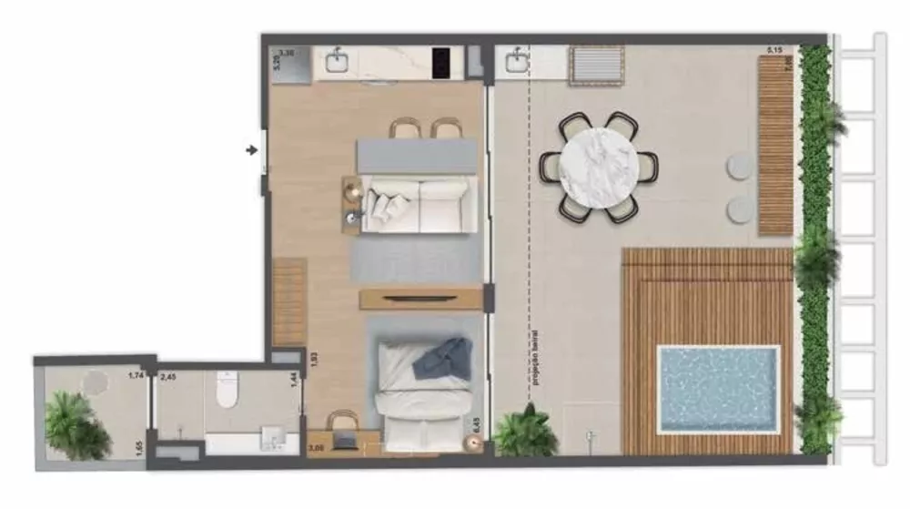 Apartamento, 1 quarto, 38 m² - Foto 8