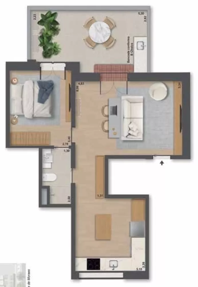 Apartamento, 1 quarto, 38 m² - Foto 7