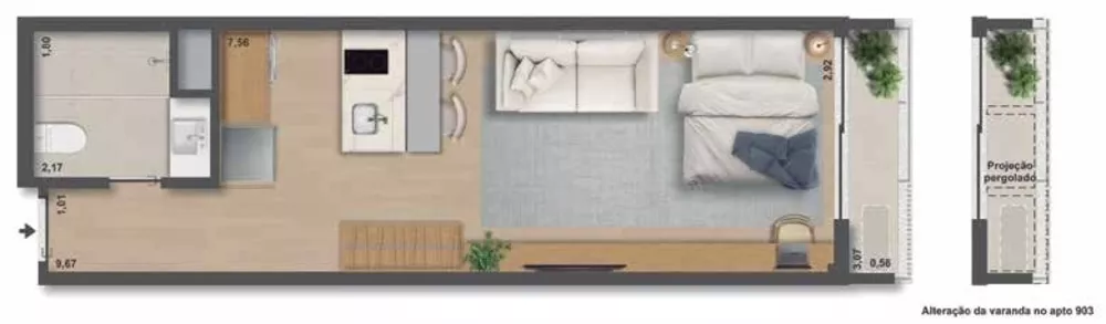 Apartamento, 1 quarto, 38 m² - Foto 13