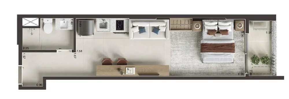 Apartamento, 1 quarto, 34 m² - Foto 4