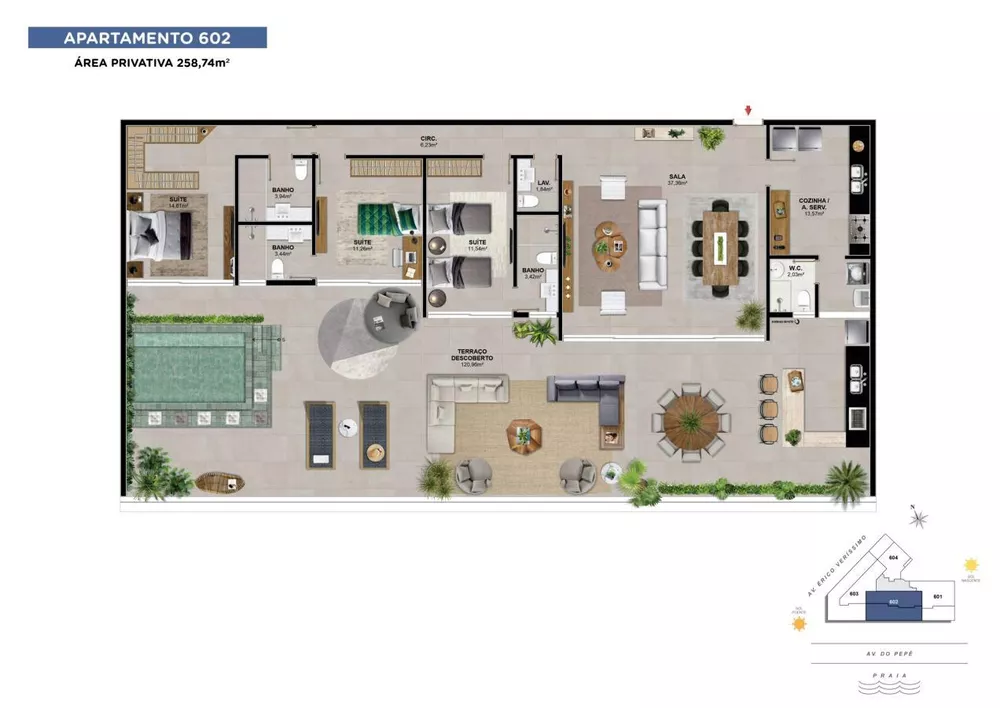 Apartamento, 3 quartos, 137 m² - Foto 21