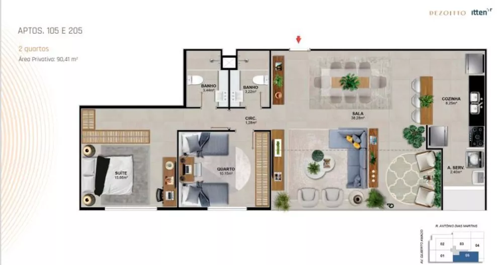 Apartamento à venda com 2 quartos, 90m² - Foto 6