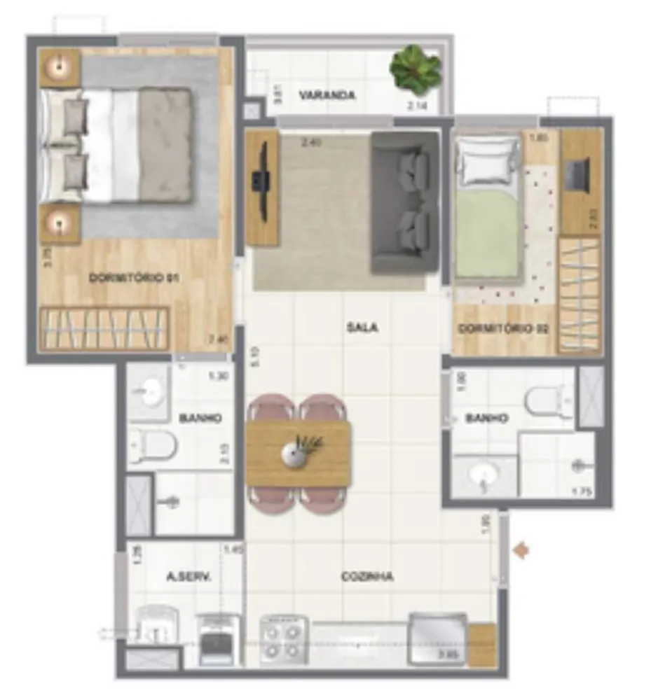 Apartamento, 1 quarto, 31 m² - Foto 20