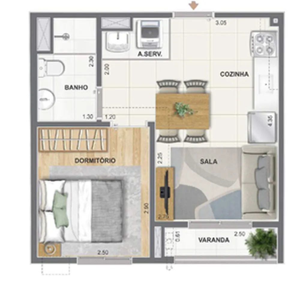 Apartamento, 1 quarto, 31 m² - Foto 24