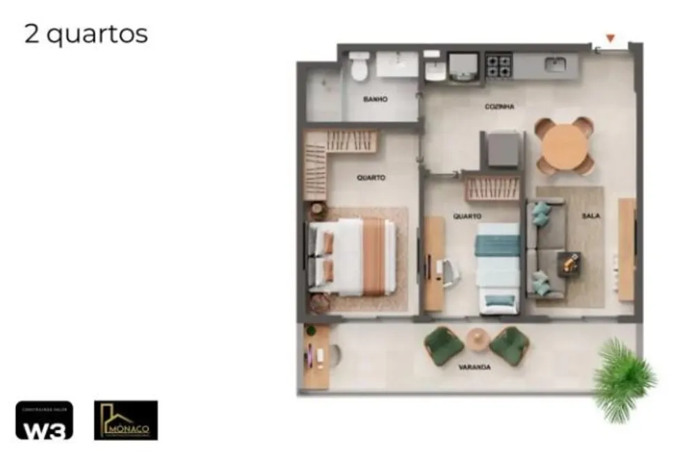 Apartamento, 2 quartos, 52 m² - Foto 4
