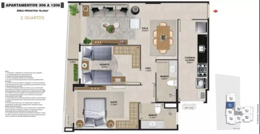 Apartamento, 2 quartos, 113 m² - Foto 2