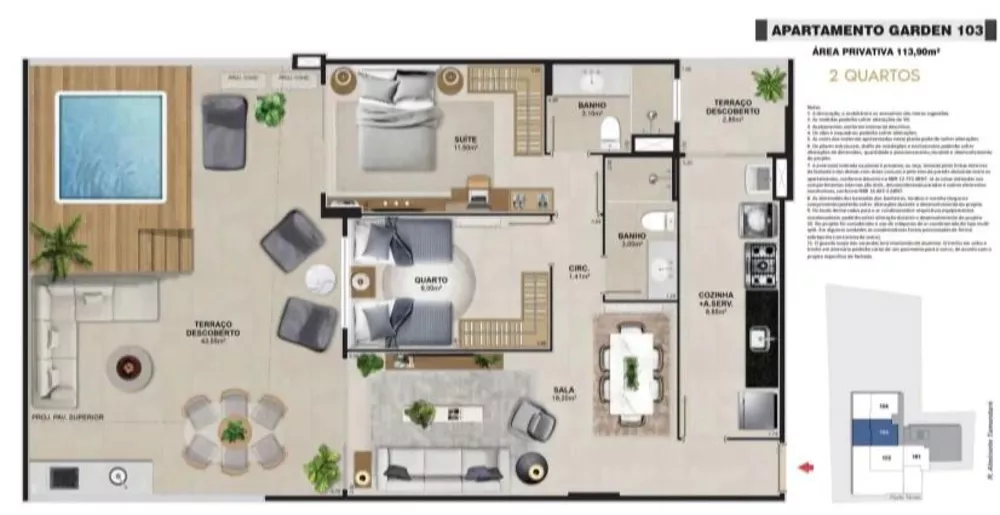 Apartamento, 2 quartos, 113 m² - Foto 15