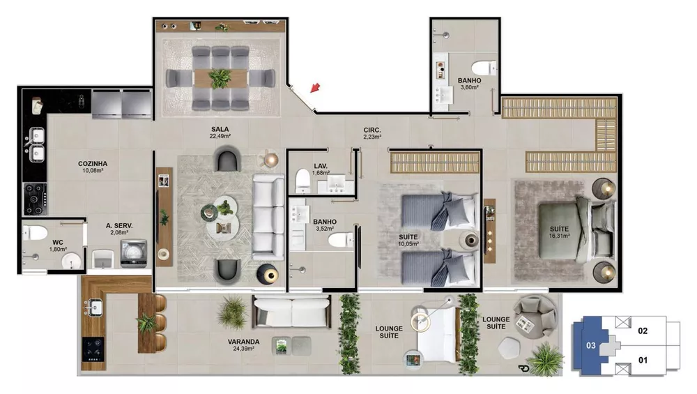 Apartamento, 2 quartos, 106 m² - Foto 9