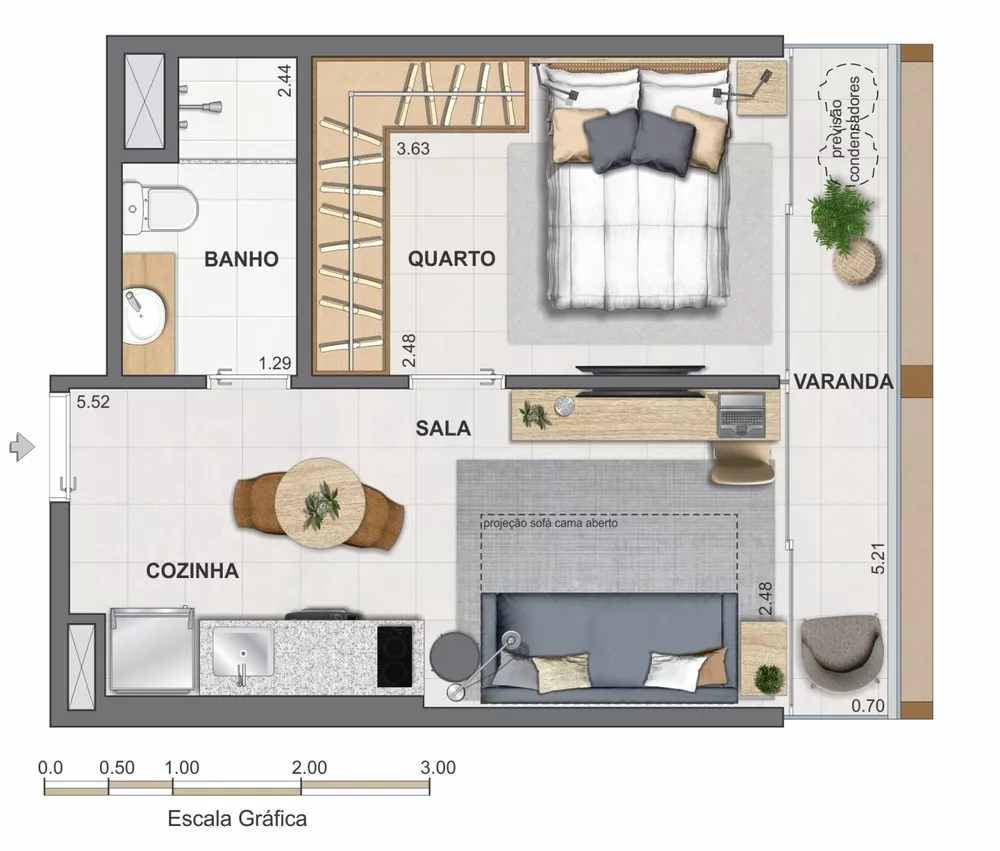 Apartamento, 1 quarto, 38 m² - Foto 43