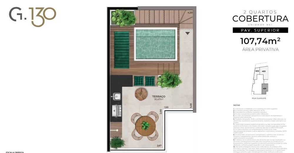 Cobertura, 2 quartos, 96 m² - Foto 10