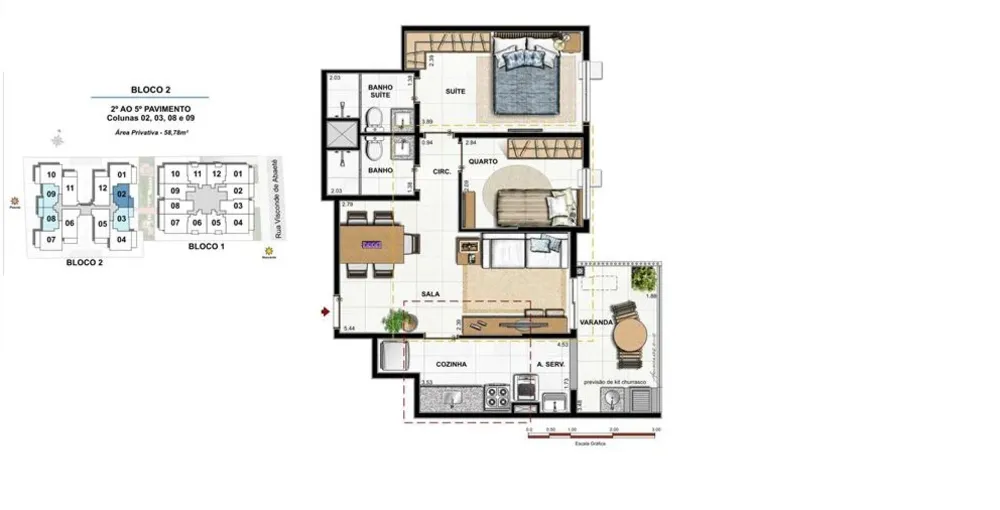 Apartamento, 2 quartos, 57 m² - Foto 12
