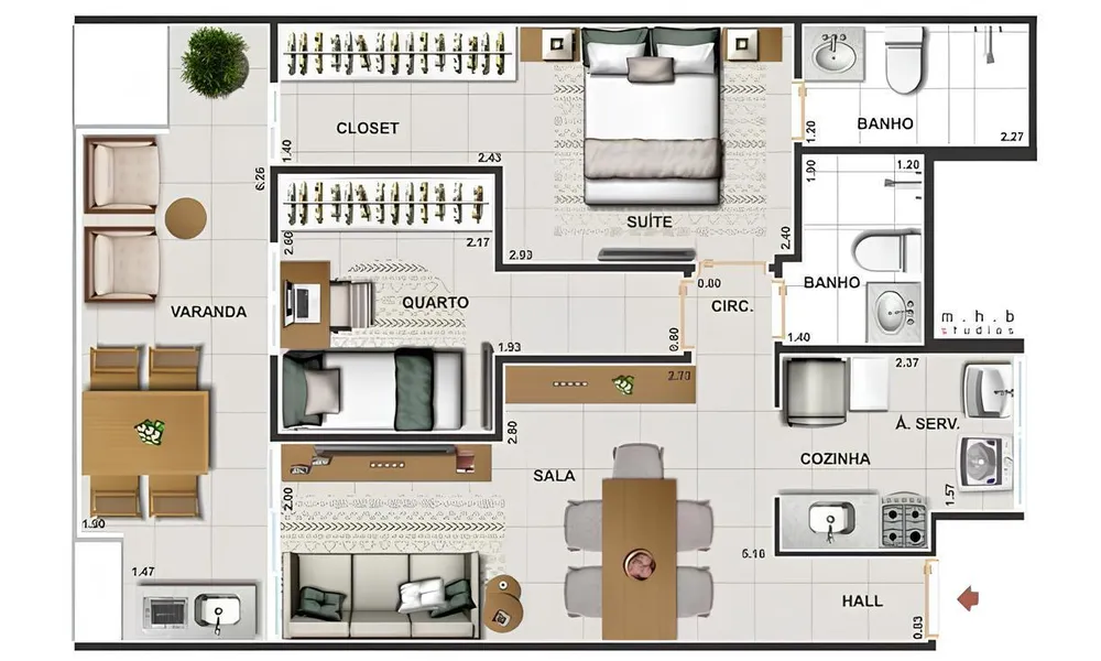 Apartamento, 2 quartos, 54 m² - Foto 11
