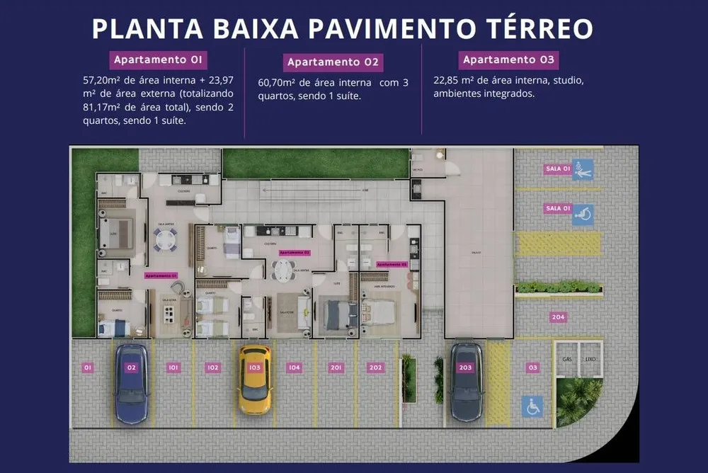 Apartamento, 2 quartos, 57 m² - Foto 2