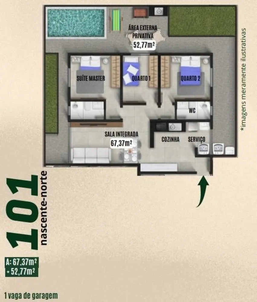 Apartamento, 2 quartos - Foto 2