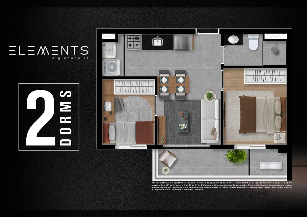 Apartamento, 2 quartos, 591 m² - Foto 4