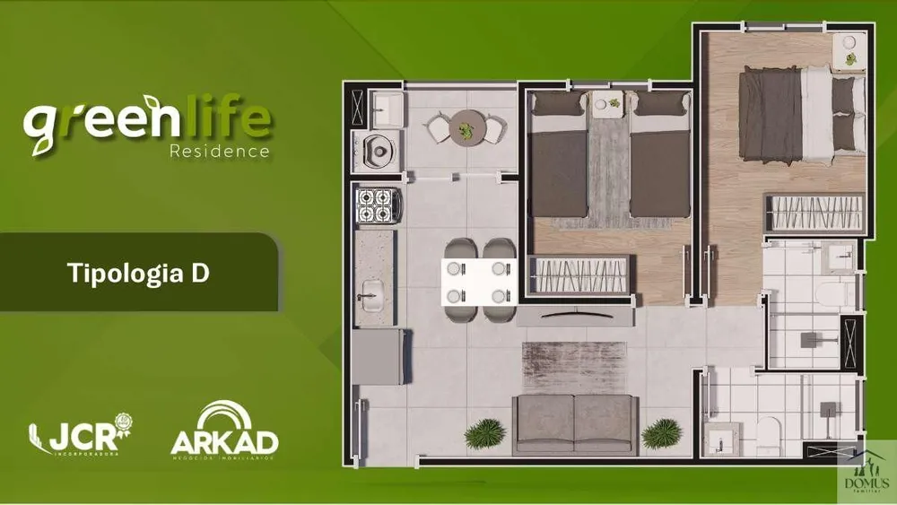 Apartamento, 2 quartos, 40 m² - Foto 1