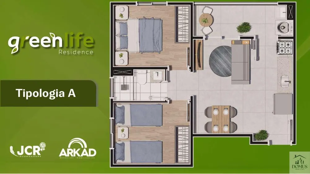 Apartamento, 2 quartos, 43 m² - Foto 2