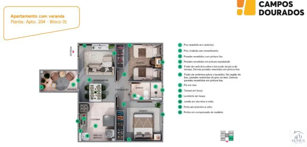 Apartamento, 2 quartos, 40 m² - Foto 2