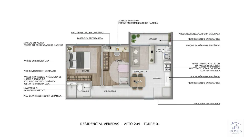 Apartamento, 2 quartos, 43 m² - Foto 7