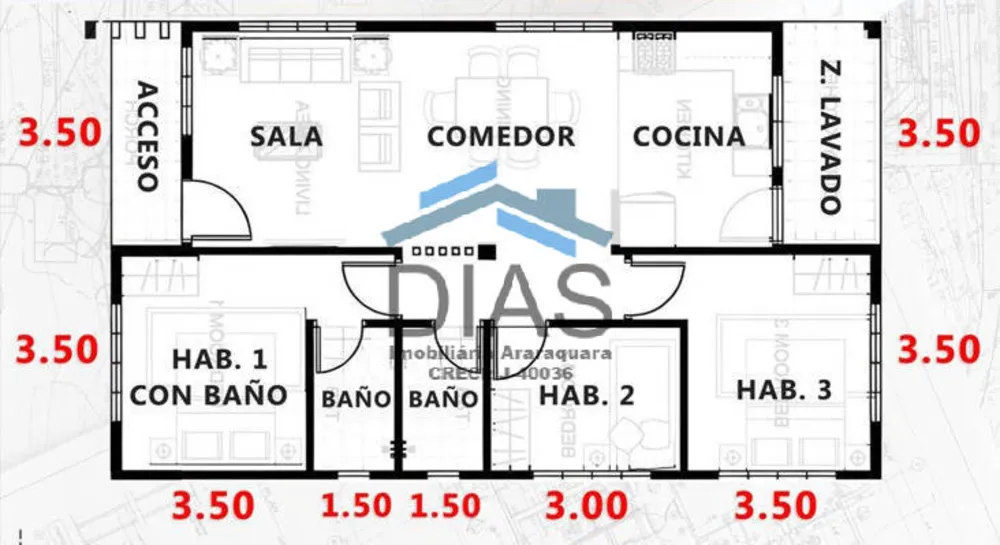 Casa, 3 quartos, 65 m² - Foto 7