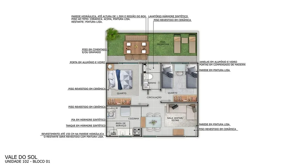 Apartamento, 2 quartos, 40 m² - Foto 3