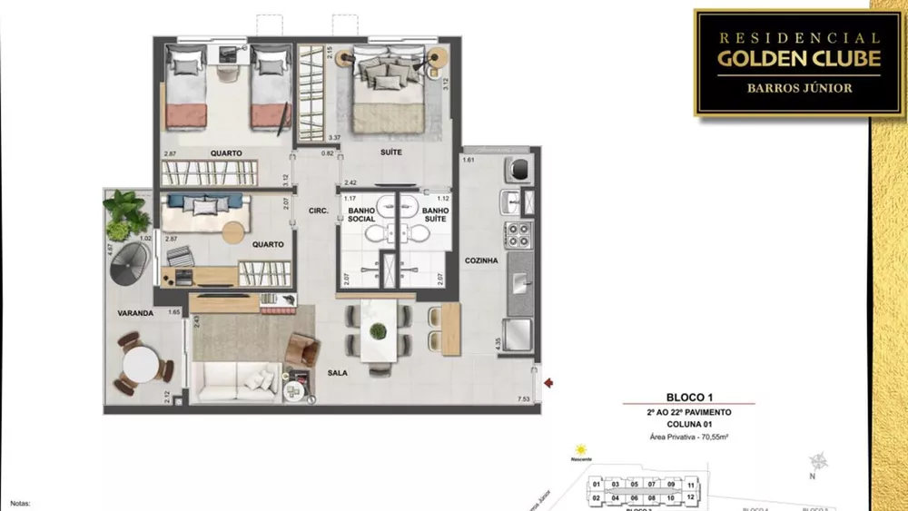 Apartamento, 3 quartos, 66 m² - Foto 33