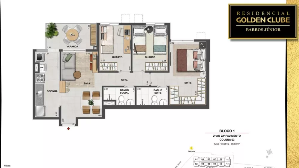 Apartamento, 3 quartos, 66 m² - Foto 34