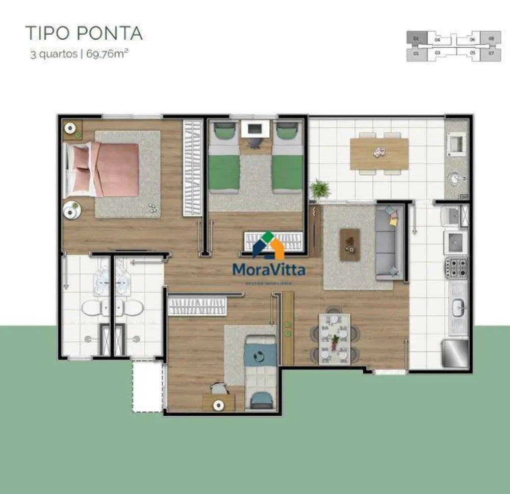 Apartamento, 3 quartos, 69 m² - Foto 10