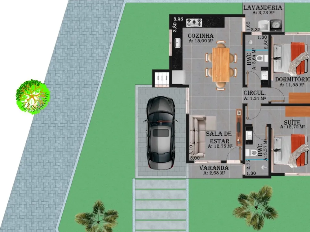 Casa, 2 quartos - Foto 2