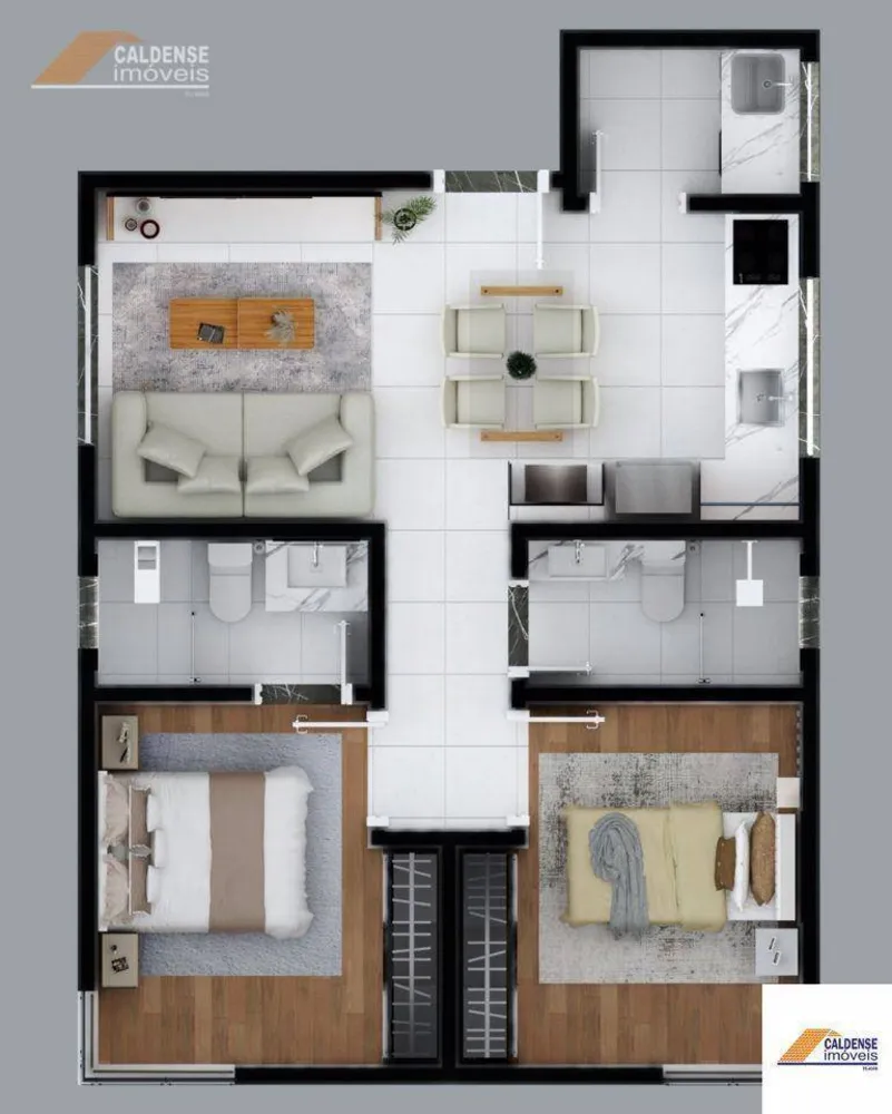 Apartamento, 2 quartos, 52 m² - Foto 1