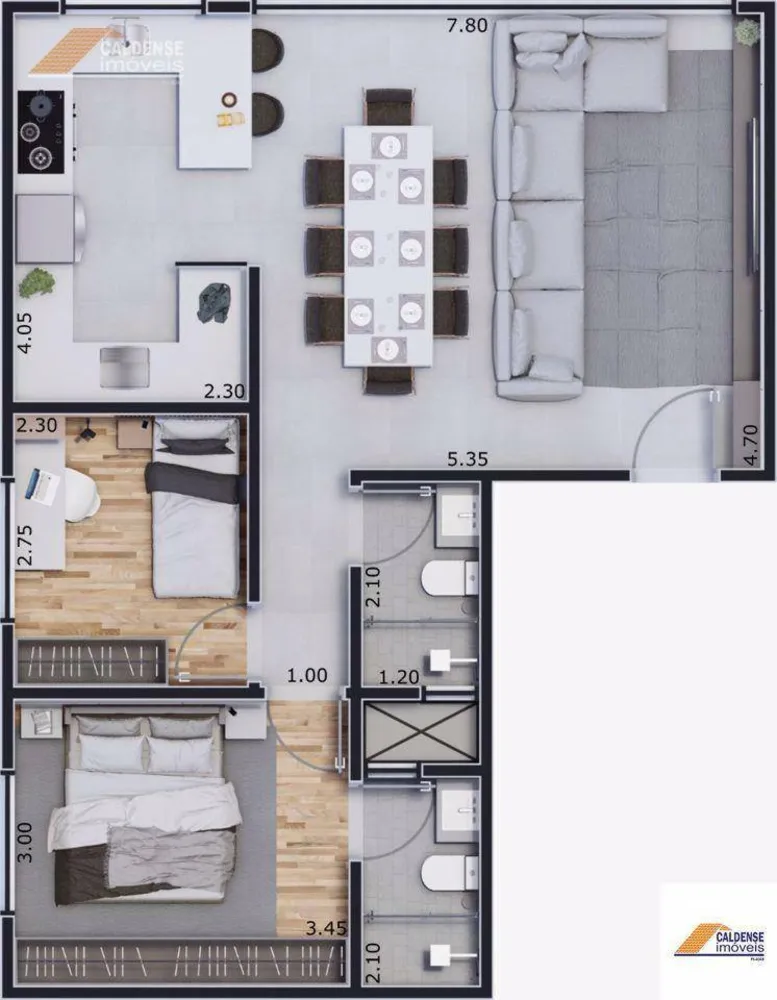 Apartamento, 2 quartos, 67 m² - Foto 3