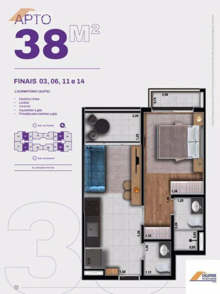 Apartamento, 1 quarto, 38 m² - Foto 2