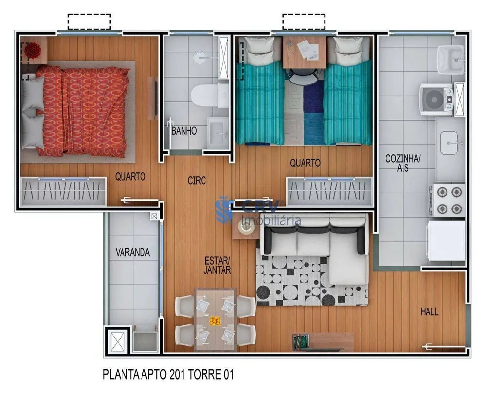 Apartamento, 2 quartos, 45 m² - Foto 8
