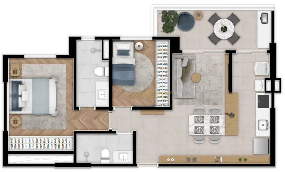 Apartamento, 2 quartos, 69 m² - Foto 2
