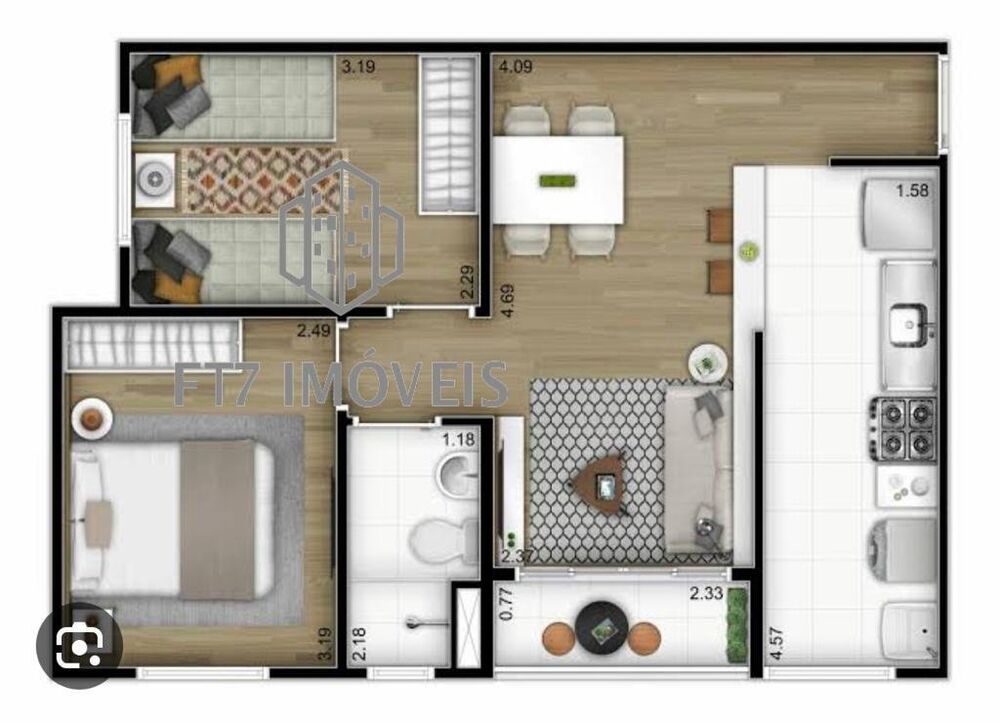 Apartamento, 2 quartos, 48 m² - Foto 4