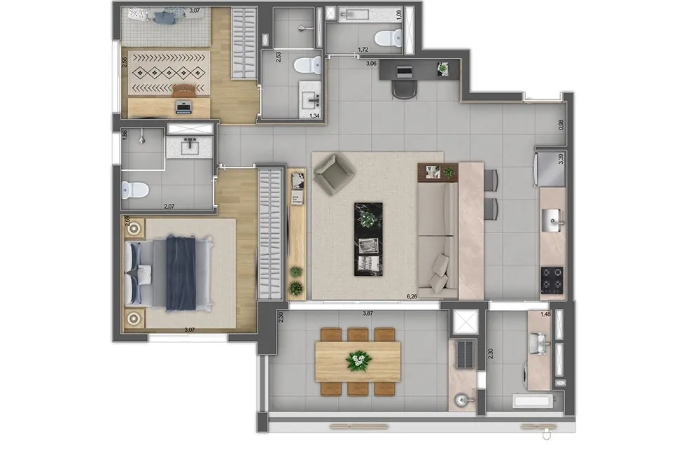 Apartamento, 2 quartos, 86 m² - Foto 3