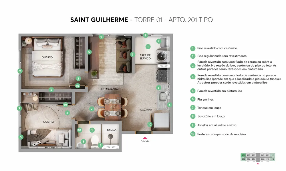 Apartamento, 2 quartos, 38 m² - Foto 1