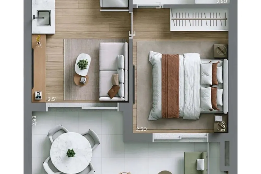 Apartamento, 1 quarto, 32 m² - Foto 4