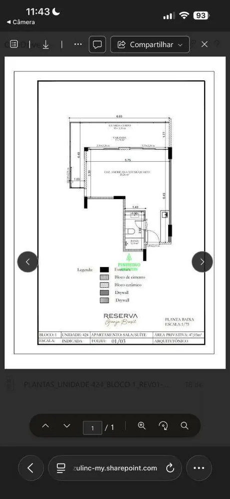 Flat/Apart Hotel, 1 quarto, 47 m² - Foto 1