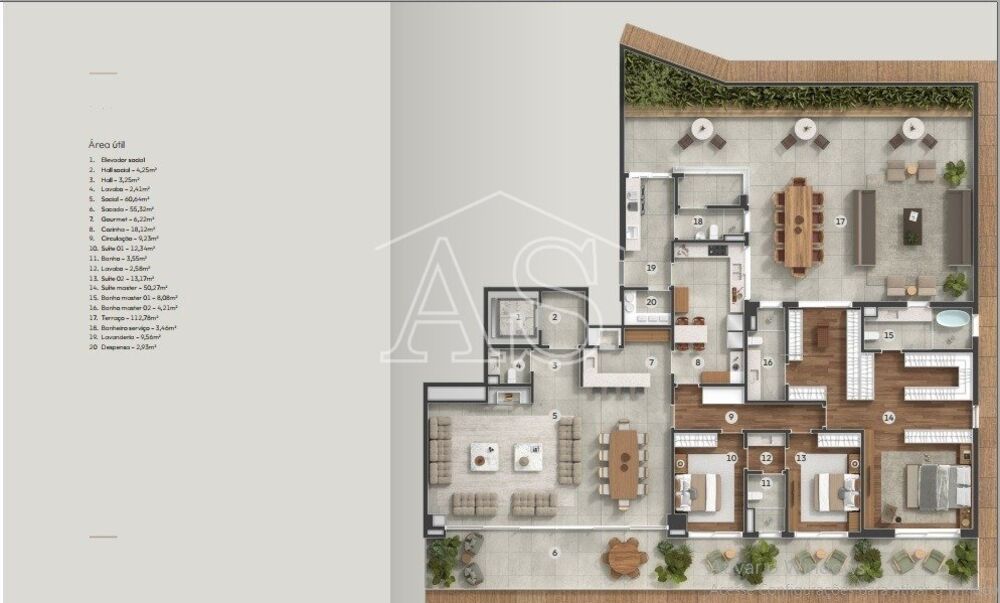 Apartamento, 3 quartos, 424 m² - Foto 2