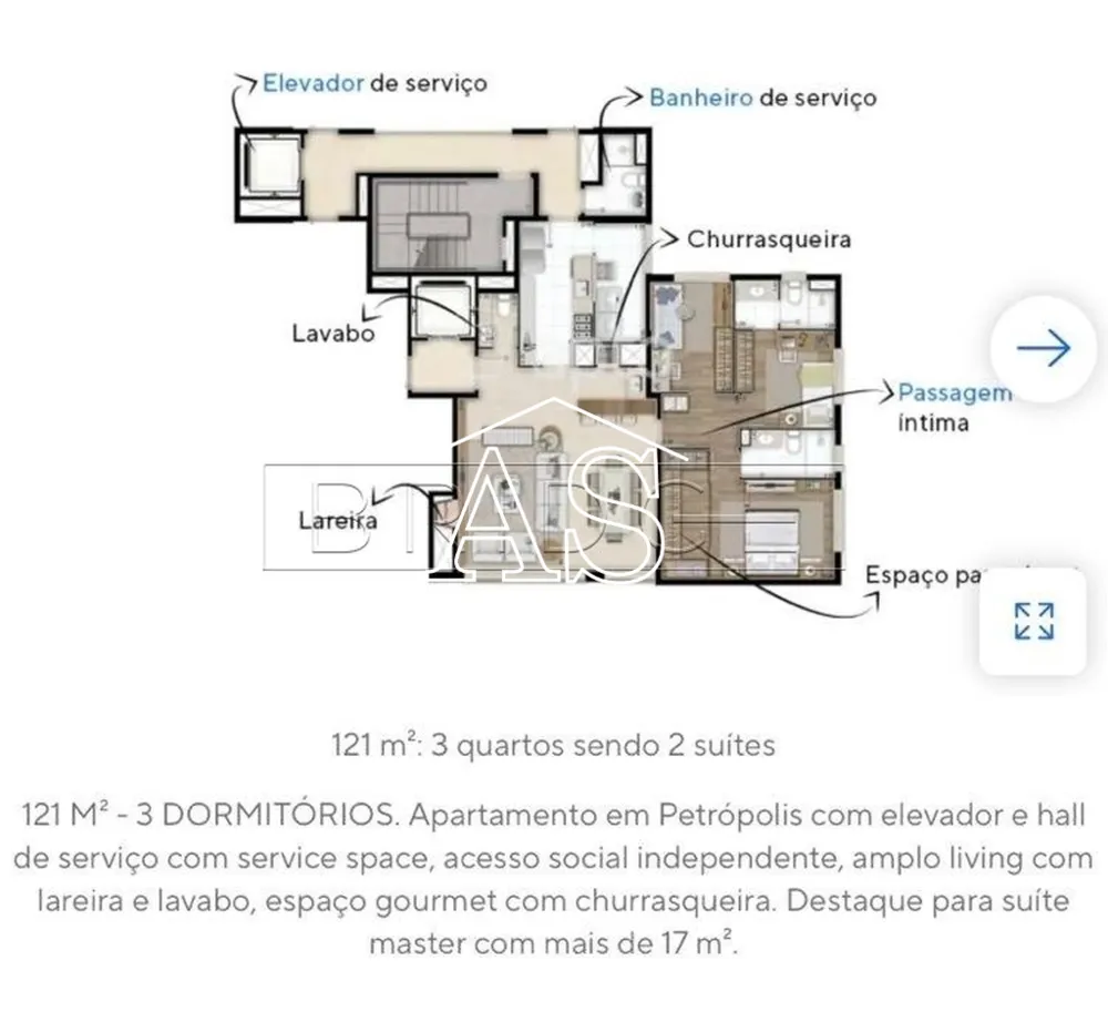 Apartamento, 3 quartos, 121 m² - Foto 5